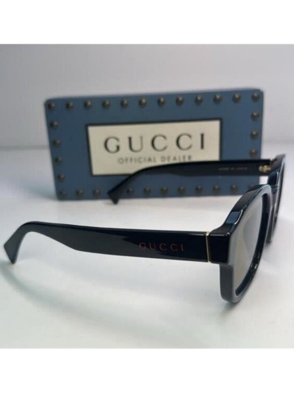 GUCCI GG1140SK-003 Unisex Classic Designer Sunglasses in Black & Gold/Brown 54mm - Picture 8 of 12